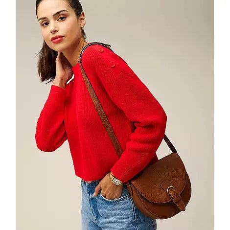 Fossil Everleigh Leather Large Flap Crossbody Bag