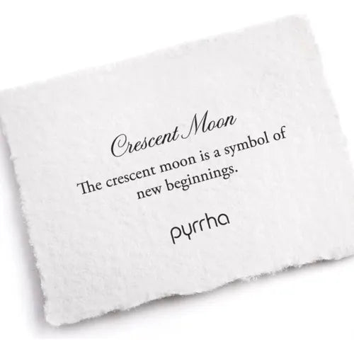 Pyrrha Crescent Moon Symbol Stud