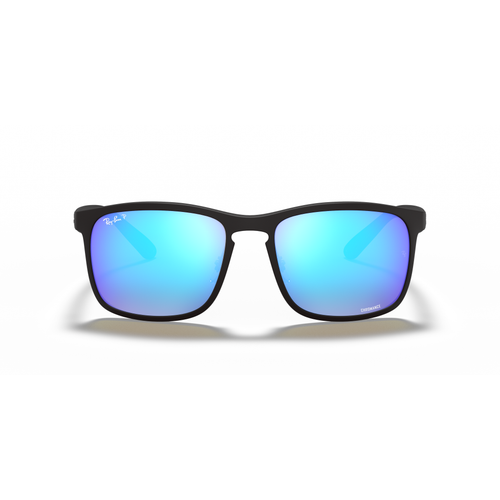 Ray Ban 0RB4264 Matte Black w/ Green Mirror Blue Sunglasses