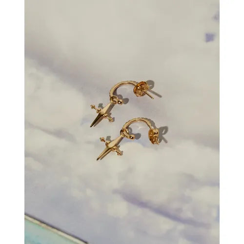 Luv Aj Mini Cross Hoops