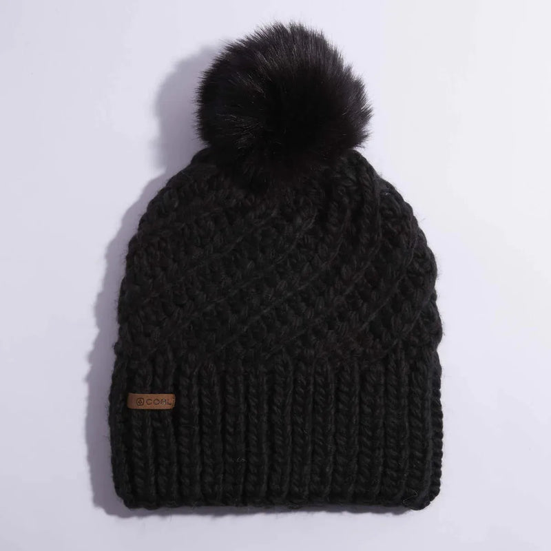 Load image into Gallery viewer, COAL The Maizy Knit Faux Fur Pom Womens Beanie
