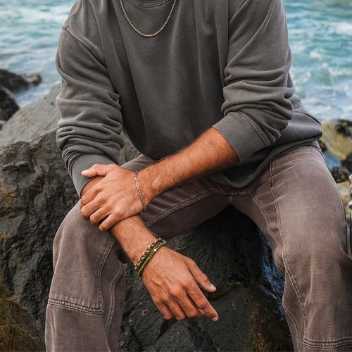 Pura Vida Men's Carabiner Clasp Chain Bracelet