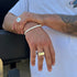 Pura Vida Men's Coated Hematite Stretch Bracelet