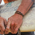 Pura Vida Men's Coated Hematite Stretch Bracelet
