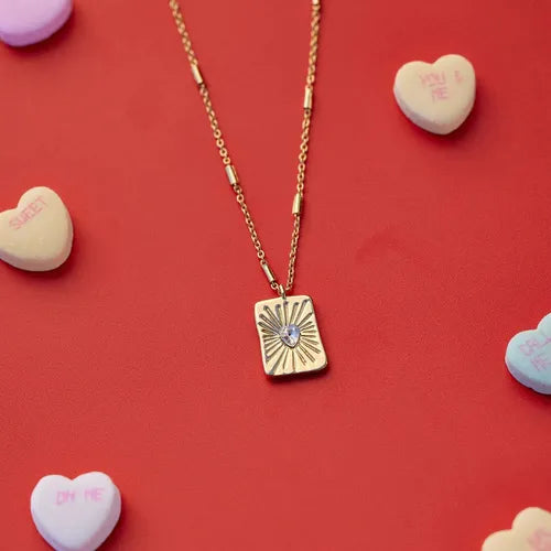 Pura Vida Heart Burst Pendant Necklace