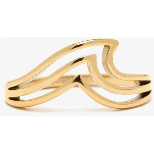 Pura Vida Surfrider Triple Wave Ring