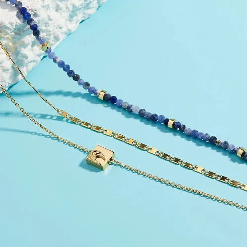 Pura Vida Surfrider Sea Stone Bead Choker