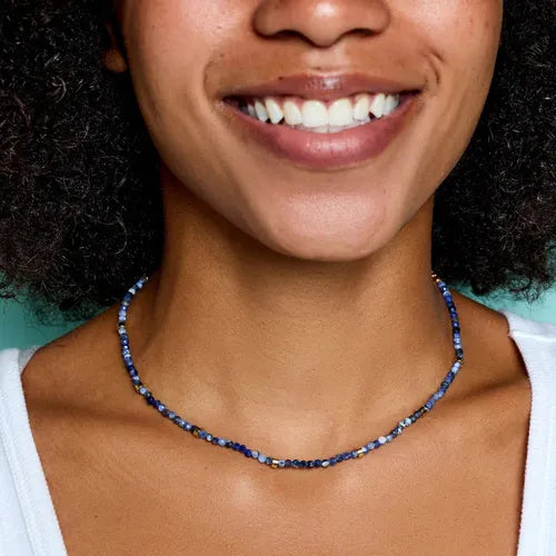 Pura Vida Surfrider Sea Stone Bead Choker