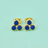 Pura Vida Surfrider Three Stone Stud Earrings
