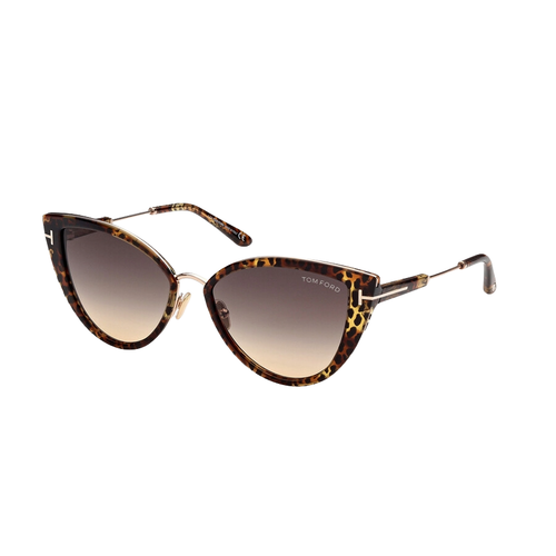 Tom Ford FT0868 - Shiny Dark Havana Rose Gold / Brown To Sand