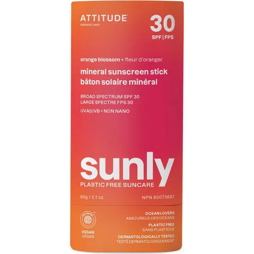 Load image into Gallery viewer, Attitude Sunly Plastic-free Mineral Sunscreen Stick Spf 30
