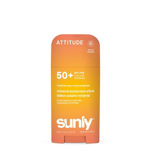 Attitude Sunly Mineral Sunscreen Stick Face & Body SPF 50