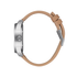 Nixon Sentry Leather All Silver Tan