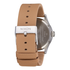 Nixon Sentry Leather All Silver Tan