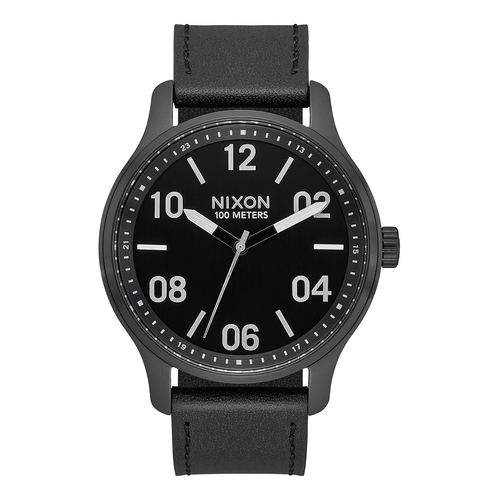 Nixon Patrol Leather Black / Silver / Black
