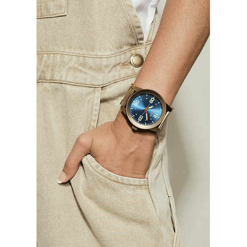 Nixon Corporal Stainless Steel Desert Gold/Arles Blue