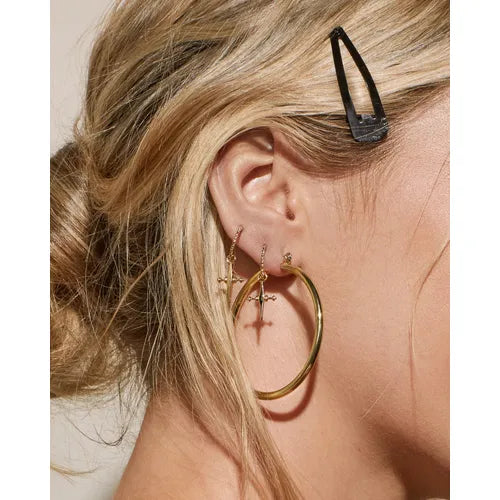 Luv Aj Mini Cross Hoops