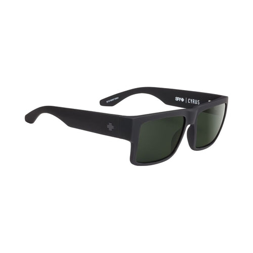 SPY Cyrus Soft Matte Black Happy Grey Green Polarized