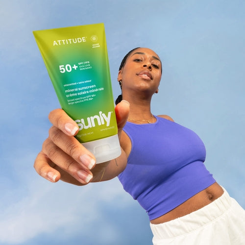 Attitude Sunly Mineral Sunscreen - Face & Body Lotion - SPF 50