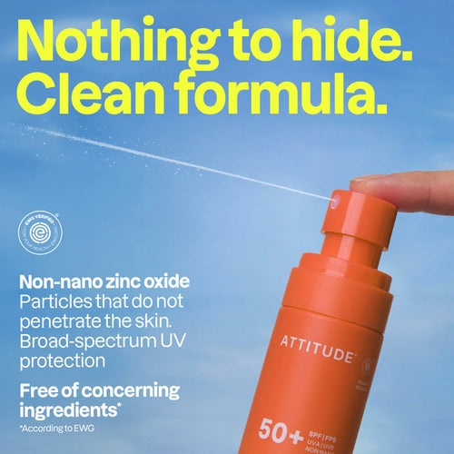 Attitude Sunly Mineral Sunscreen Spray Face & Body SPF 50