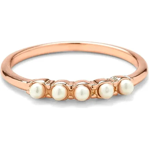 Load image into Gallery viewer, Pura Vida Mini Pearl Pave Ring
