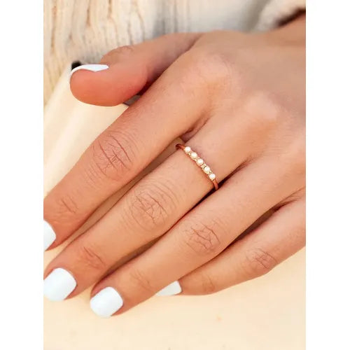 Load image into Gallery viewer, Pura Vida Mini Pearl Pave Ring
