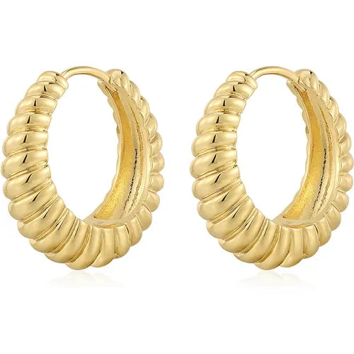 Luv Aj Ridged Marbella Hoops