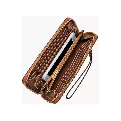 Fossil Logan RFID Zip Around Clutch