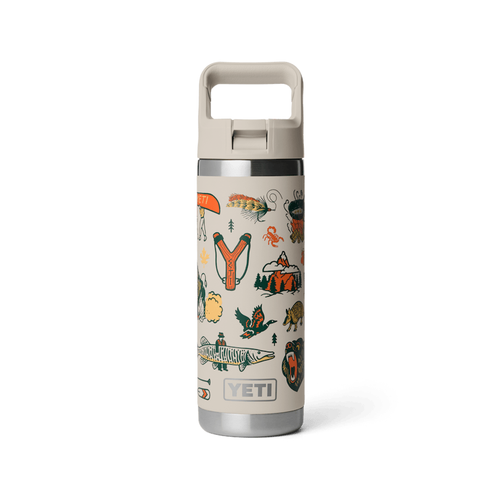 YETI Rambler Water Bottle with Color-matched Straw Cap