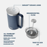 YETI Rambler French Press with Twist-to-Lock French Press Lid