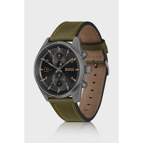 Load image into Gallery viewer, HUGO BOSS Sky Traveller Chrono 5 Bar Leather
