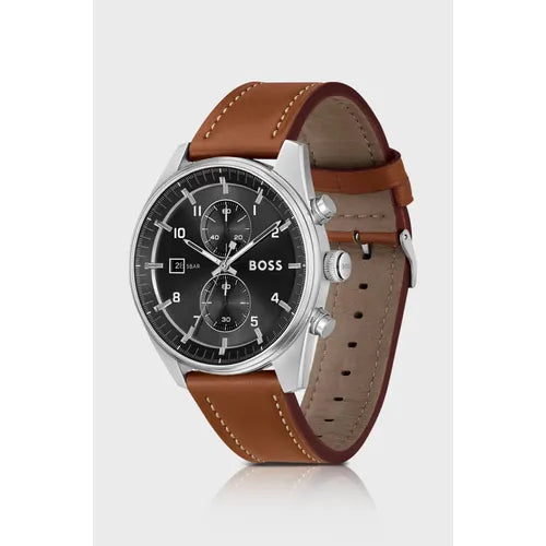 Load image into Gallery viewer, HUGO BOSS Sky Traveller Chrono 5 Bar Leather
