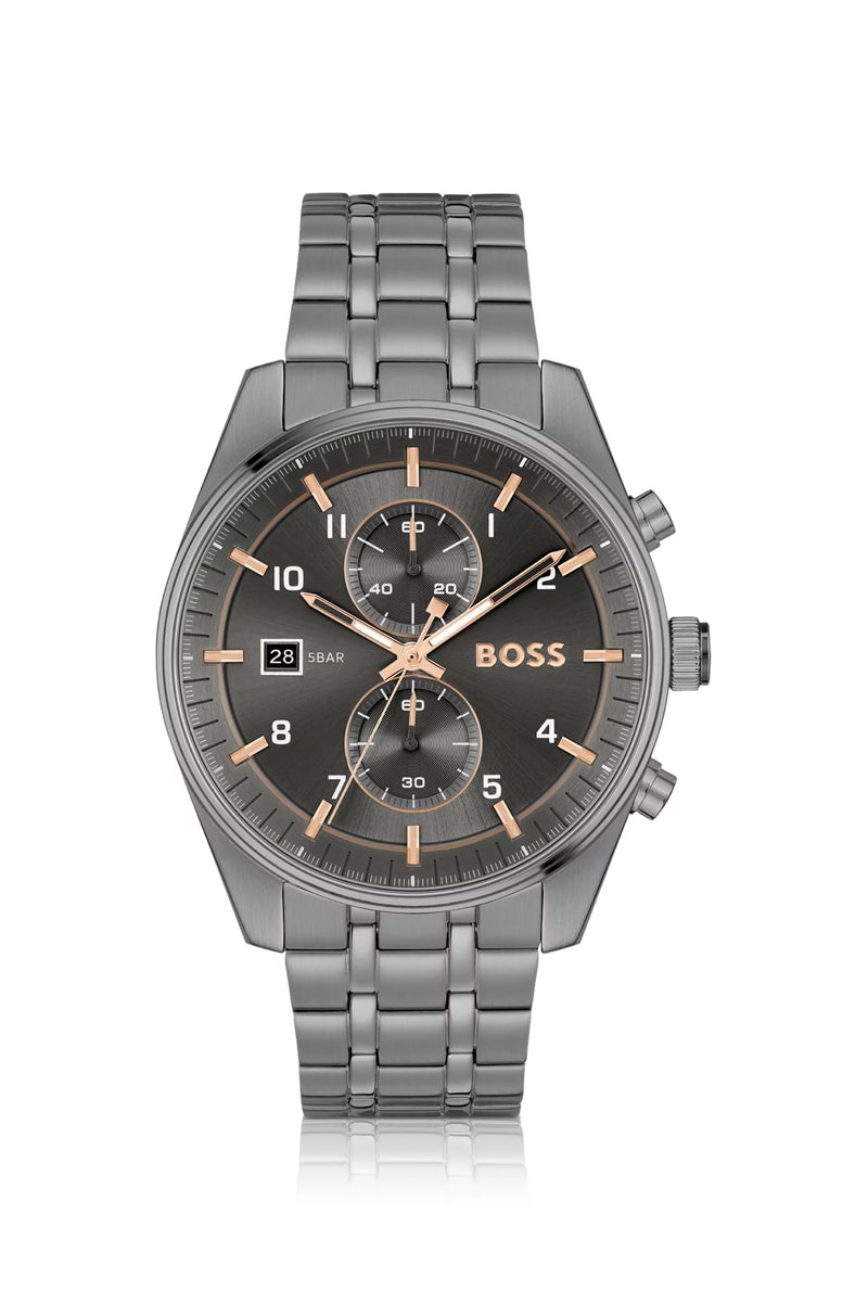 Load image into Gallery viewer, HUGO BOSS Sky Traveller Chrono 5 Bar Metal
