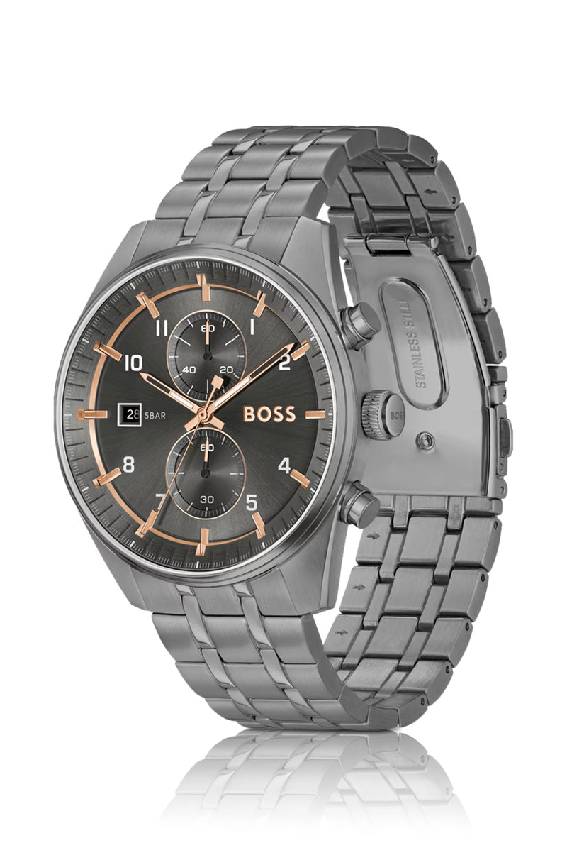 Load image into Gallery viewer, HUGO BOSS Sky Traveller Chrono 5 Bar Metal
