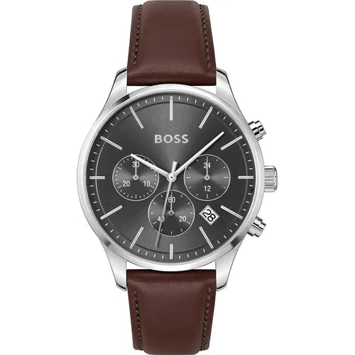 Load image into Gallery viewer, HUGO BOSS AVERY CHRONO 5 BAR LEATHER
