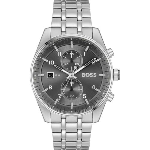 Load image into Gallery viewer, Hugo Boss Sky Traveller Chrono 5 BAar Metal
