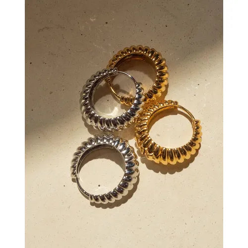 Luv Aj Ridged Marbella Hoops