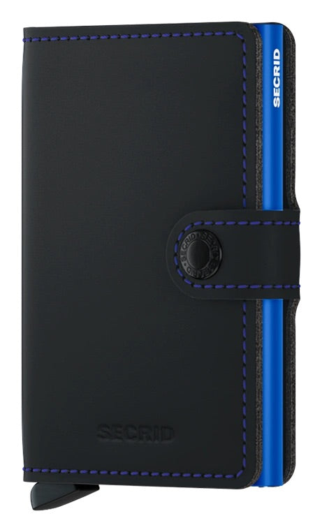 Load image into Gallery viewer, Secrid Miniwallet Matte Black &amp; Blue
