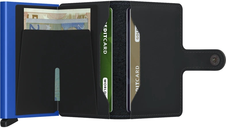 Load image into Gallery viewer, Secrid Miniwallet Matte Black &amp; Blue
