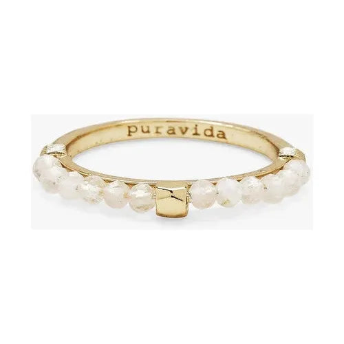 Pura Vida Beaded Gemstone Ring