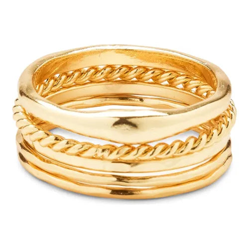 Pura Vida Golden Ring Stack