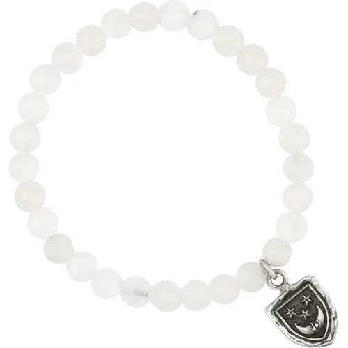 Pyrrha Reflective Appreciation Talisman Stretch Stone Bracelet