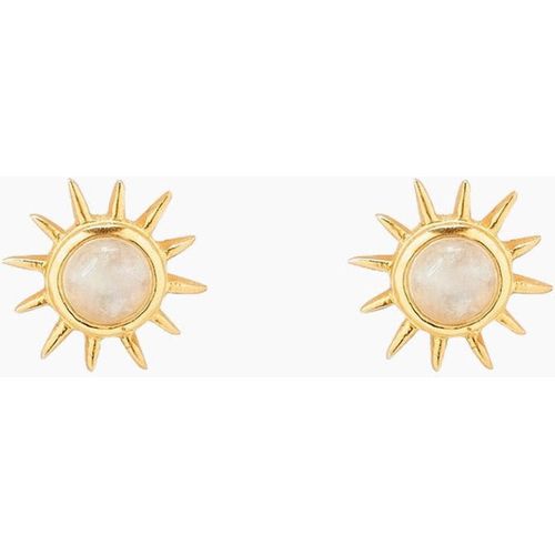 Pura Vida Moonstone Sunray Stud Earrings