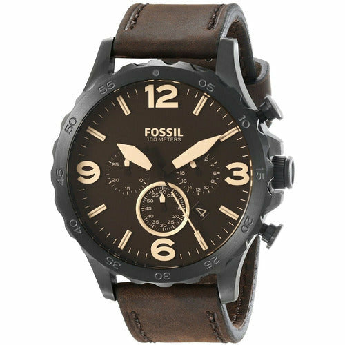 Fossil Nate Chronograph Watch Leather