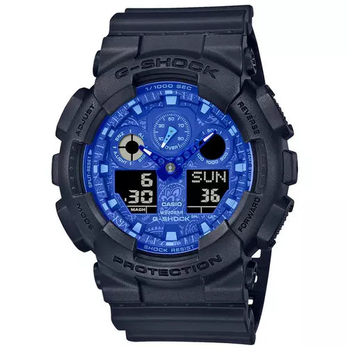 G-Shock GA100BP-1A Paisley Blue Watch