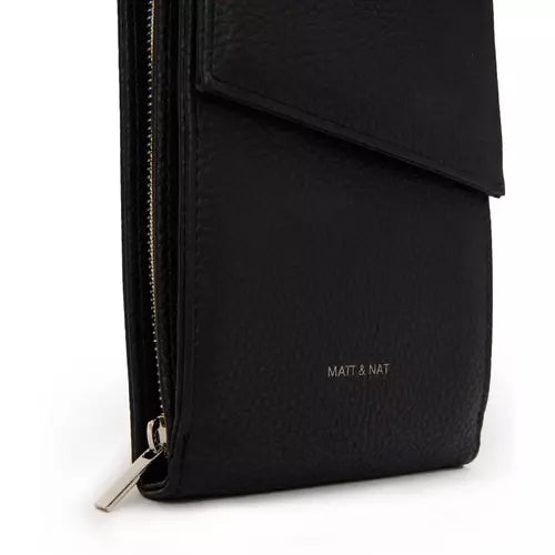 Load image into Gallery viewer, Matt &amp; Nat Met Vegan Crossbody Wallet - Purity
