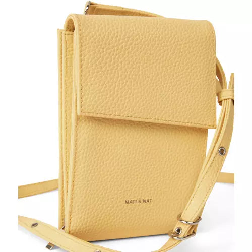 Load image into Gallery viewer, Matt &amp; Nat Met Vegan Crossbody Wallet - Purity
