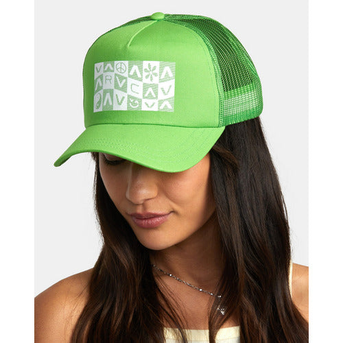 Load image into Gallery viewer, RVCA Checker Trucker Hat
